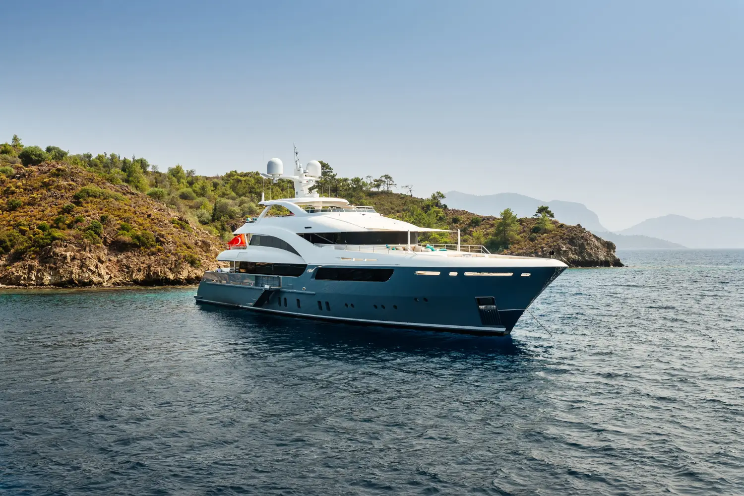 luxury motor yacht moored tacoma waterfront marina